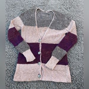 Free People M Lake Tahoe Colorblock Cardigan Sweater